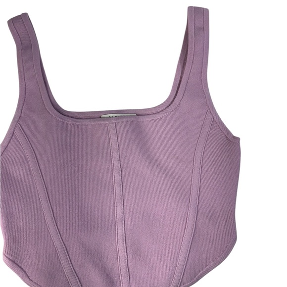 Aritzia Babaton Sculpt Knit Crop Top Bustier - small lilac - Picture 2 of 5